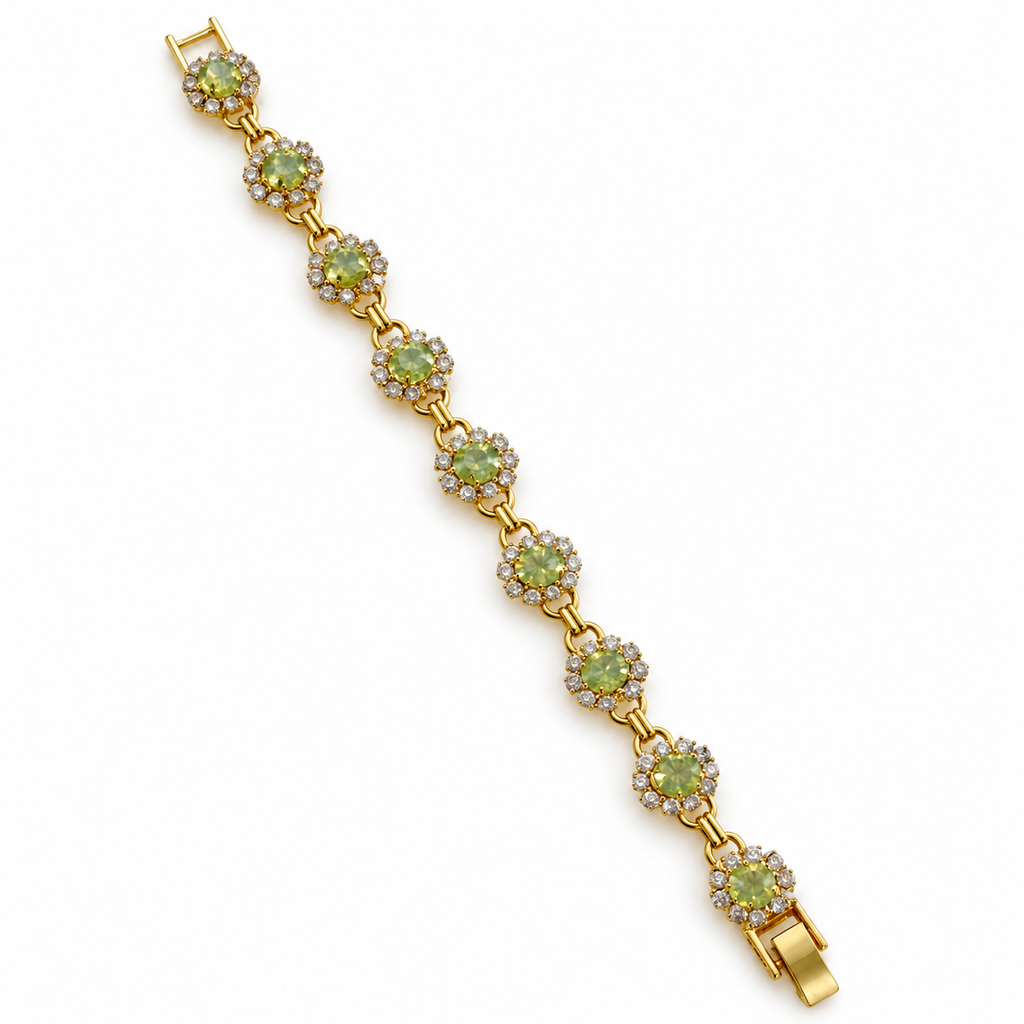 Garden Glow Crystal Flower Tennis Bracelet