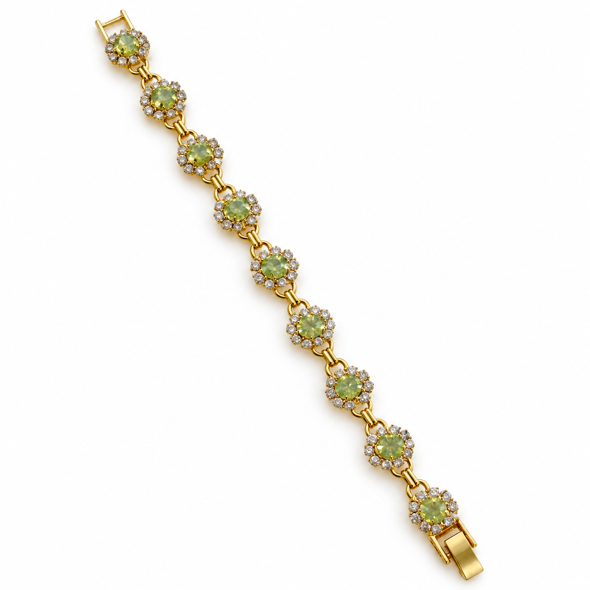 Garden Glow Crystal Flower Tennis Bracelet