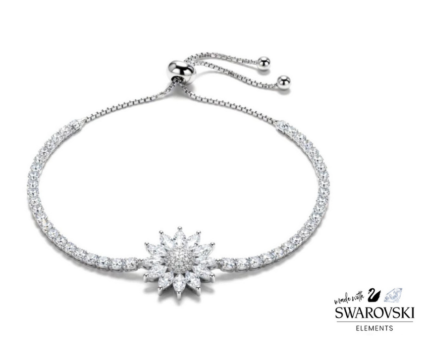 Sparkling Sunflower Slider Bracelet