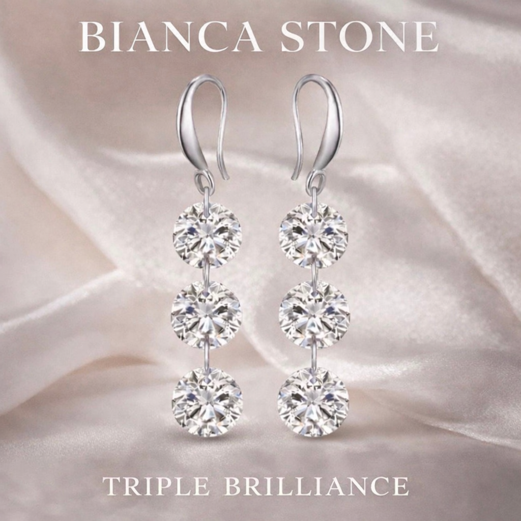 Bianca Stone Triple Brilliance Earrings